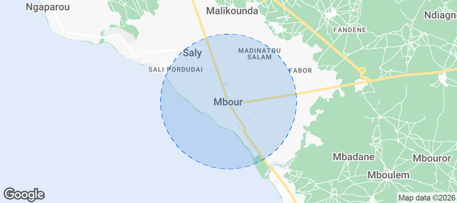 Mbour Airbnb map